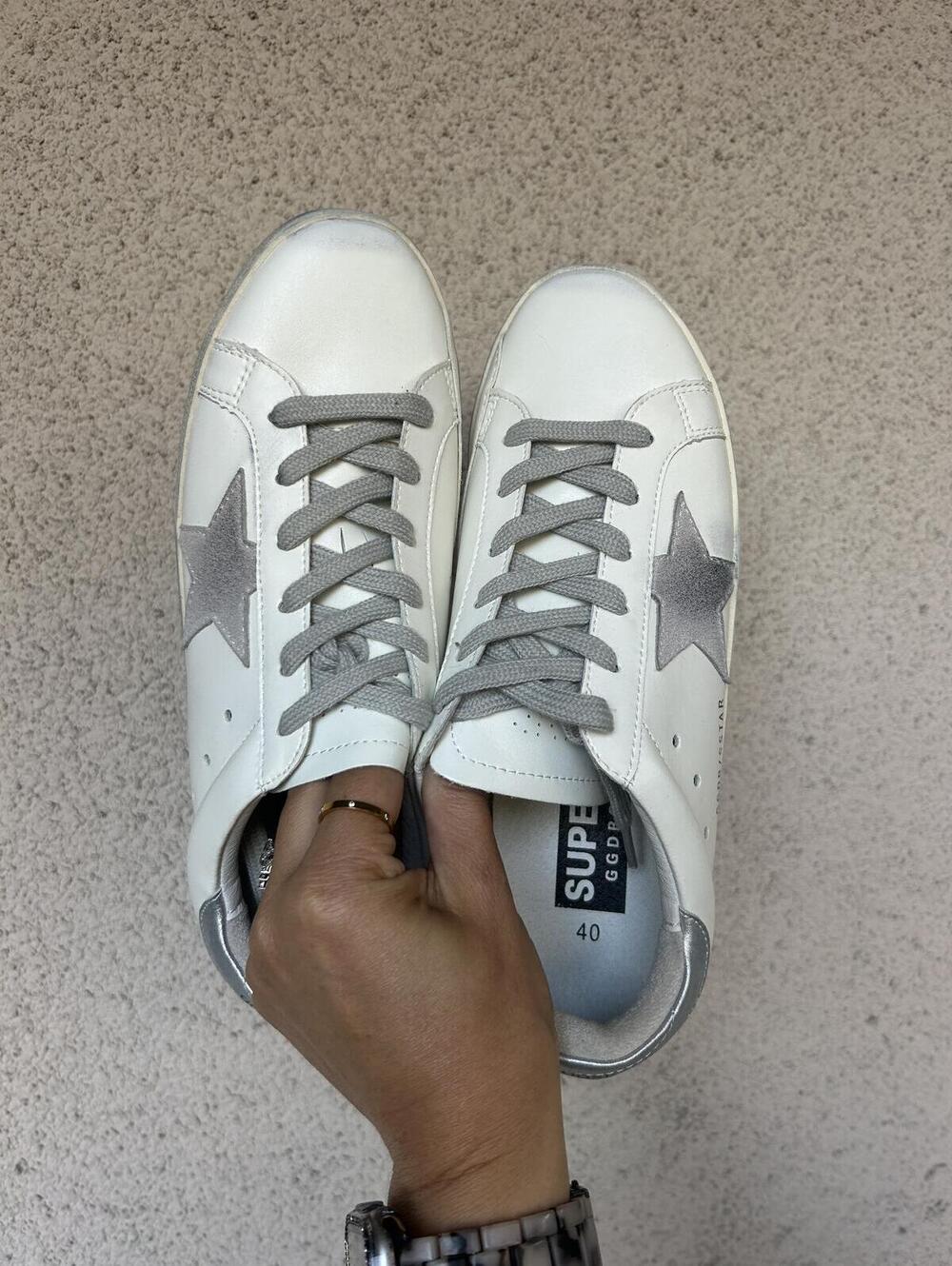 Golden Goose Superstar Sneakers 40 White GGDB SSTAR Mens 7 Womens 9 - Picture 2 of 8